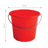 thumbnail of GILAC Seau rond léger avec anse acier - 5 L - rouge - Rouge G615509