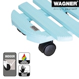 thumbnail of WAGNER Pflanzenroller HOLIDAY Ø 30 x 8 cm, für innen, Massivholz geriffelt, türkis, Tragkraft 100 kg, EU Ware - 20018401