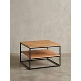 thumbnail of Industrial Couchtisch aus Akazienholz und Metallbeinen, Platzsparendes Design, Handgefertigt, 2 Ablageflächen. 60x60x41 cm | Kadima Design
