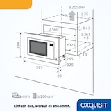 thumbnail of Exquisit Einbau-Mikrowelle EMW10-020 inox | max. 800 W | Garraum 20 l | Inox Front