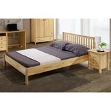 thumbnail of Möbilia Bett | 180 x 200 cm | Kiefer-Holz naturfarben | B 193 x T 209 x H 80 cm | 19020051 | Serie BETT