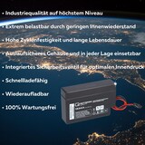 thumbnail of 6x Q-Batteries 12LS-0.8 12V 0,8Ah AGM Blei-Vlies Akku Heim & Haus
