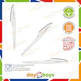 thumbnail of DayBays 200 Stk. Plastikmesser Mehrweg 18 cm Plastik Transparent Spülmaschinenbeständig