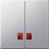 thumbnail of System M Wippe Serien, Schalter/Taster, aluminium, matt, ohne ISO Aufdruck, Kontrollfenster/Lichtauslass