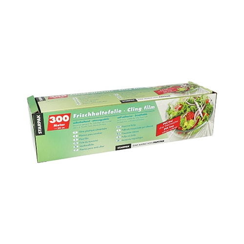 PAPSTAR, Vershoudfolie 300 m x 30 cm in dispenser doos