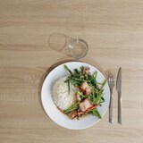 thumbnail of Restootab - Tischplatte Ø90 Dekor Eiche bastide