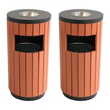 thumbnail of 2 x 29 L houten buitenbakken en asbak