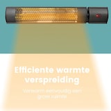 thumbnail of AirKing Terrasverwarmer - Infrarood Heater 2000W - Buitenverwarming met Afstandsbediening - 2 Warmtestanden - Waterbestendig - 62 cm