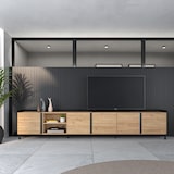 thumbnail of TV-Schrank, Lowboard, 309x61x35 cm, Für TV-Geräte bis zu 80", Industriedesign, Eiche Schwarz