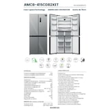 thumbnail of INFINITON Frigorifico Americano AMCB-415CD82XET, 415 l, 183 cm, Total No Frost, Inverter, E, Inox