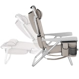 thumbnail of tectake Chaise de plage CORAL pliable avec fonction sac à dos - beige, Lot de 2 - 406261