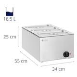 thumbnail of Royal Catering - Bain Marie - 640 W - 3 x GN 1/3 -