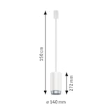 thumbnail of Paulmann URail Pendel Corus  E27  max. 50W  dimmbar 230V Weiß 95401