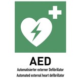 thumbnail of Schild Automatisierter externer Defibrillator (AED), Kombischild, Alu, 200x300 mm