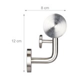 thumbnail of Relaxdays Handlauf Aluminium, rund, Treppengeländer innen & außen, matt, 100 cm, Ø 42mm, mit Wandhalterung, anthrazit