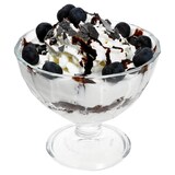 thumbnail of 6x DIAMOND Eisbecher mit Fuß 220ml klar bauchige Früchtebecher Dessert-Gläser