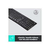 thumbnail of Teclado sem fios USB Logitech K270 - Resistente a salpicos - Teclas de acesso rápido - Preto 920-003746