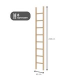 thumbnail of PROREGAL Sprossen-Anlegeleiter Holz ohne Traverse 8 Sprossen
