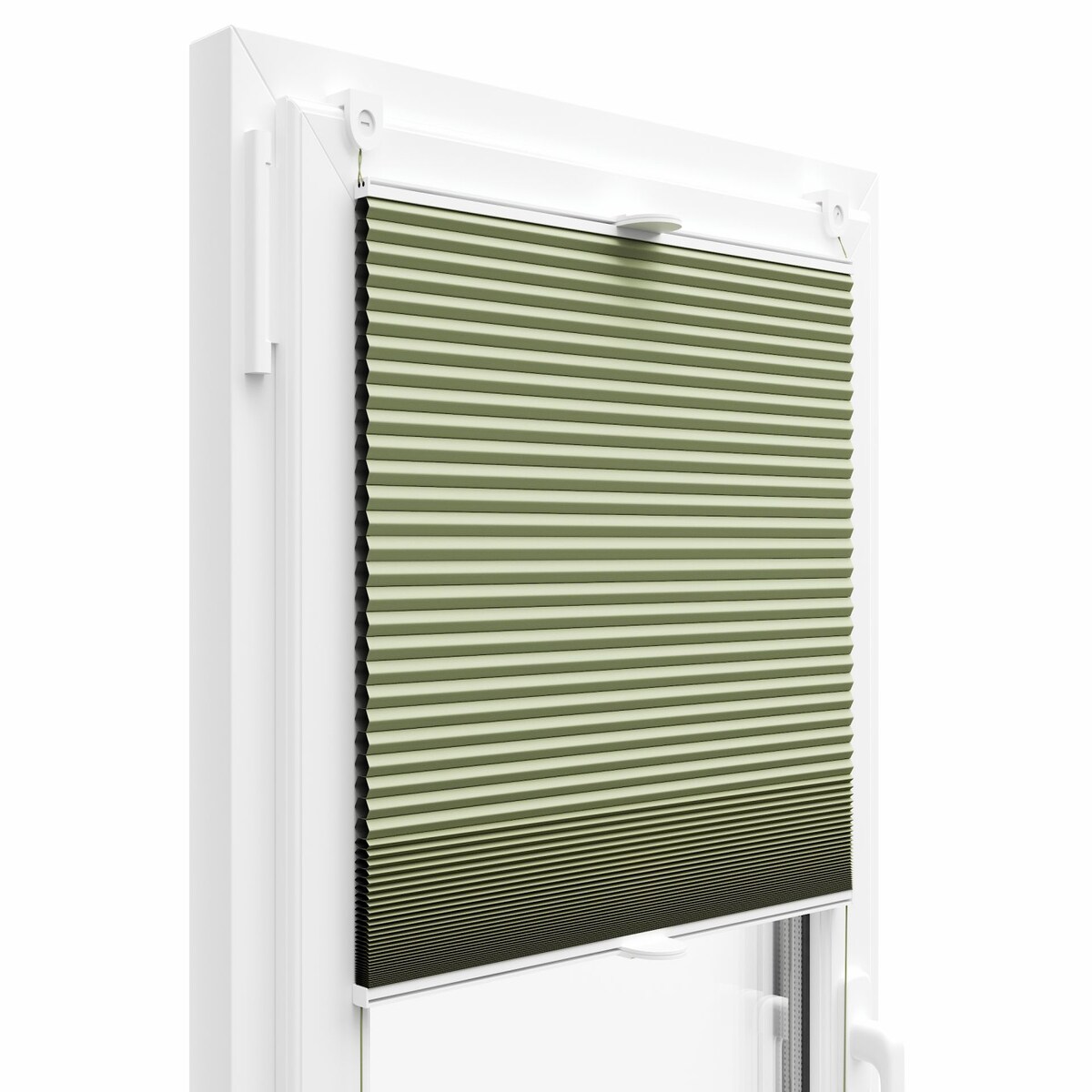 KS Handel 24 THERMO WABENPLISSEE 100% VERDUNKELND FALTROLLO JALOUSIE (Grün PM08, 110x150 cm)