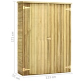 thumbnail of vidaXL Tuinschuurtje 123x50x171 cm grenen hout geïmpregneerd