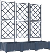 thumbnail of vidaXL Gartenpflanzer mit Gitter 3 pcs Grau 120 x 40 x 125,5 cm PP