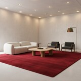 thumbnail of Teppich Schlafzimmer Unifarben Elegant Waschbar Wohnzimmer Esszimmer Pflegeleicht Läufer Rot 80x250 cm OEKO-TEX – LECH von Kadima Design