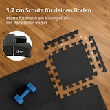 thumbnail of Fitness mat 30x30 cm zwart/18-delige set