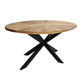 thumbnail of Milani Home tavolo in metallo e legno 220 x 120 x 77 cm marrone