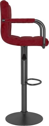 thumbnail of vidaXL Barhocker 2 Stk. Weinrot Samt