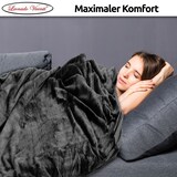 thumbnail of Kuscheldecke Schwarz 150x200 cm Wolldecke Fleece extra weiche Wohndecke Sofa