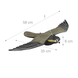 thumbnail of Relaxdays Vogelschreck Falke, fliegender Greifvogel als Vogelscheuche, Raubvogel Attrappe, Vogel lebensgroß, mehrfarbig
