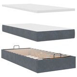 thumbnail of vidaXL Ottoman-Bett mit Matratze & LEDs Dunkelgrau 90x190 cm Samt
