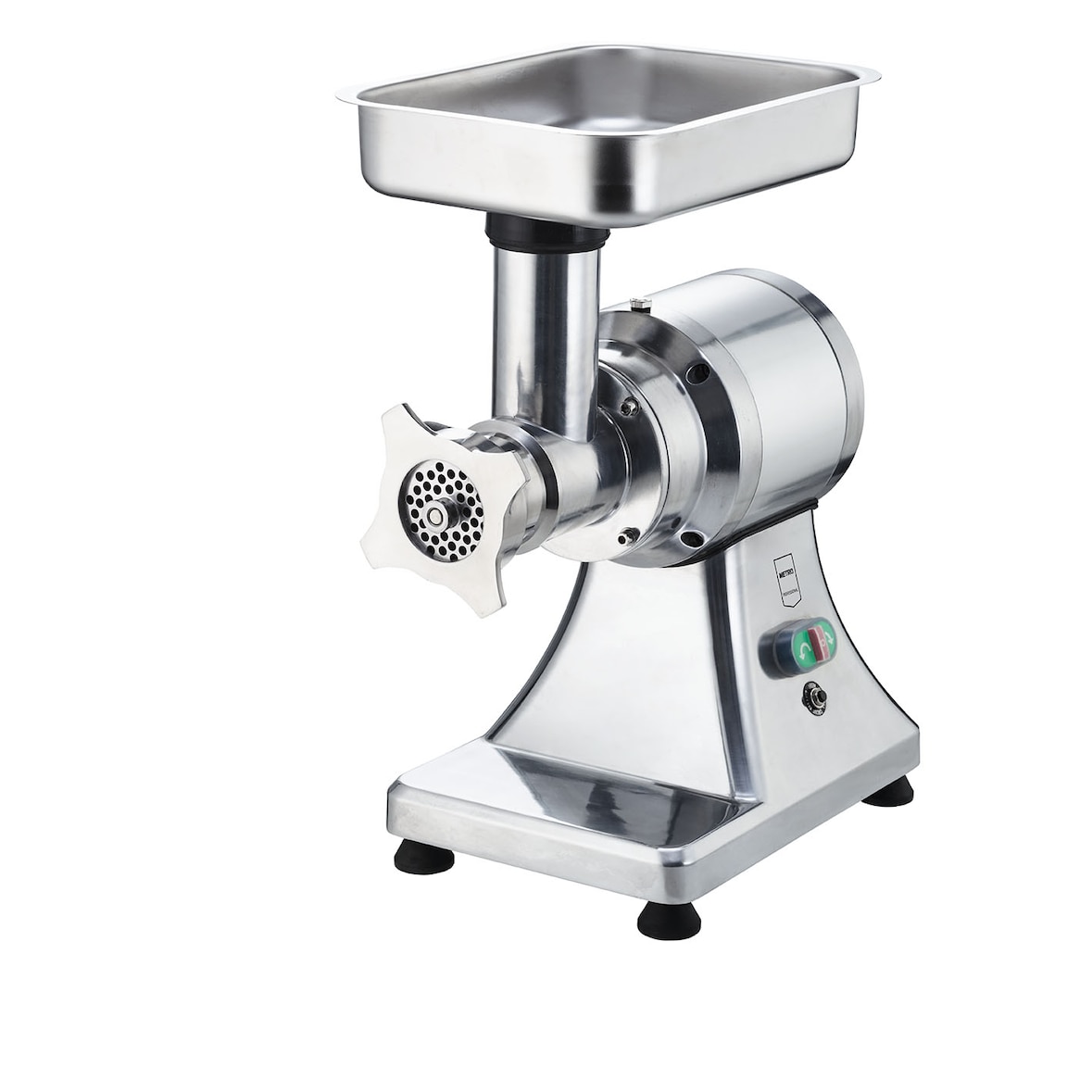 METRO Professional Picadora de carne GMG1200, acero inoxidable/aluminio, 23 x 43 x 52 cm, 200 kg/h, 735 W, plata