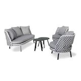 thumbnail of Set di mobili da giardino a 4 posti in alluminio grigio antracite - AGADIR