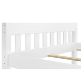 thumbnail of Futonbett weiß Einzelbett 120x200 Kieferbett Massivholz Bettgestell mit Rollrost 60.38-12 W