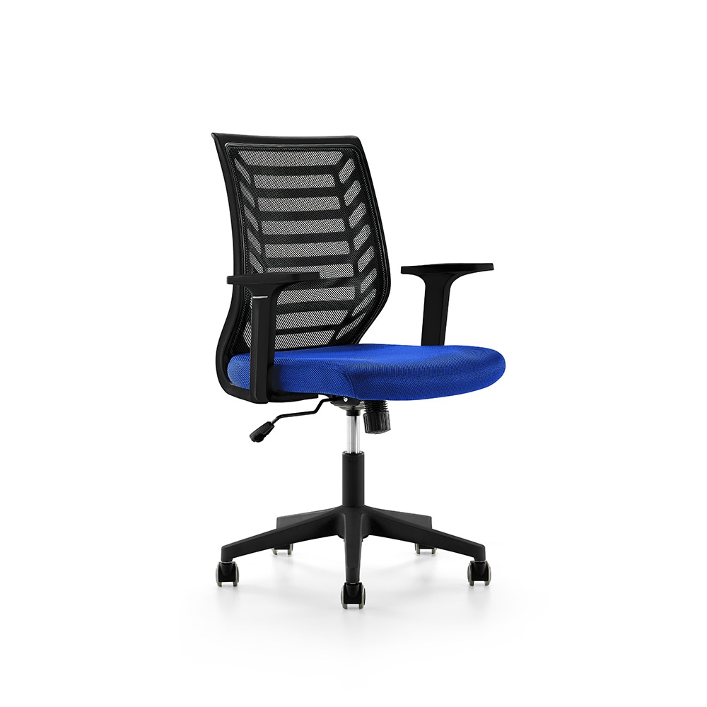 Rocada silla respaldo malla y asiento azul