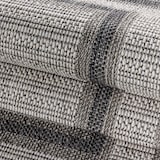 thumbnail of Carpetsale24 In- & Outdoor Teppich 160x230 cm, Wetterfest & Robust, Flachgewebe mit Bordüren-Design in Creme & Grau, für Terrasse, Balkon, Küche