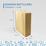 thumbnail of Espirito Rebelde Houten Wijnkist 285x95x320 mm (3 Flessen) - Houten Kist voor Wijn, Wijnbox, Houten Kistje, Cadeaudoos voor Flessen