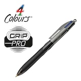 thumbnail of BIC - Bolígrafo de Punta Retráctil de 4 Colores GRIP PRO. Gris y Negro