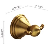 thumbnail of Appendiabiti in ottone bronzato da bagno doppio gancio 2 posti Linea Bronze