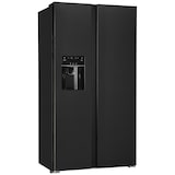 thumbnail of Exquisit Side by Side SBS520-CF-040E inoxlook-az | 513 L Volumen | Side by Side Kühlschrank mit Eiswürfelspender | Wassertank | Kühlschrank schwarz