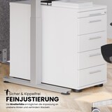 thumbnail of bümö Schreibtisch Schrank abschließbar, Schubladenschrank Holz in grau, Container mit Schubladen - Schubladen Schrank Büro, Schreibtisch Container