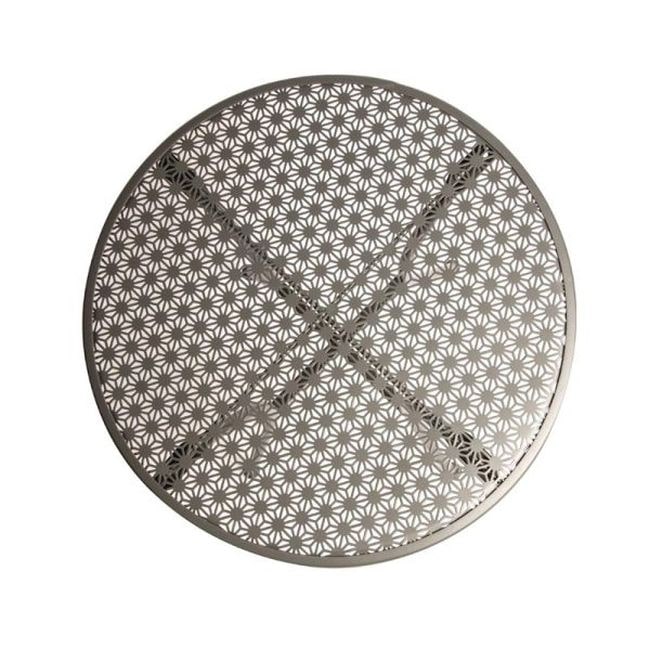 Mesa de bistró redonda Bolero de diseño estilizado en gris acero de 60 cm
