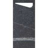 thumbnail of Duni Bestecktasche Sacchetto® Tissue 8,5 x 19 cm MARBLE BLACK, 500 Stk/Krt (5 x 100 Stk)
