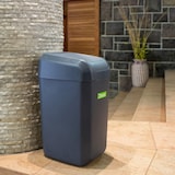 thumbnail of Poubelle TROYA avec couvercle basculant de 30 litres. Couleur anthracite. Poubelle en plastique DENOX