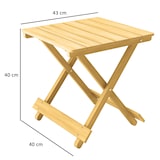 thumbnail of Outsunny Tavolino da Esterno Pieghevole in Legno a Doghe 40x43x40cm