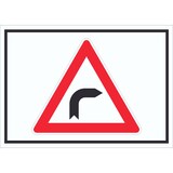 thumbnail of Schild Achtung Kurve rechts Symbol A4 (210x297mm)