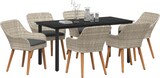 thumbnail of vidaXL Essgruppe 7 pcs Hellgrau und Schwarz 160 x 80 x 74 cm
