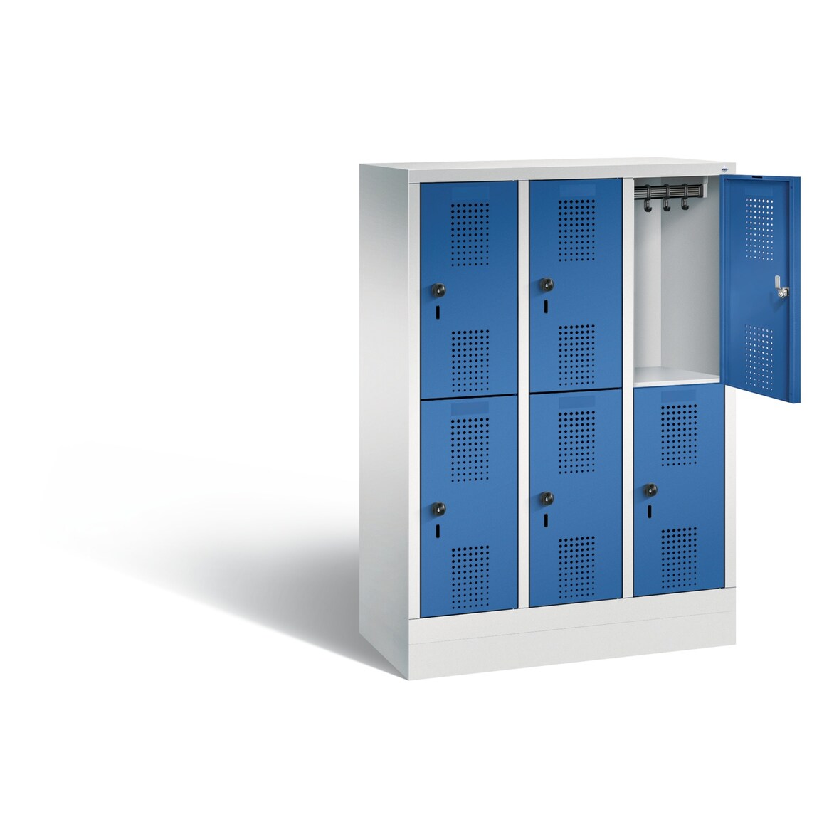 C+P Kindergarten-Spind doppelstöckig Evolo, H1300xB900xT300mm