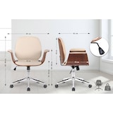 thumbnail of Bürostuhl Kemberg walnuss/creme